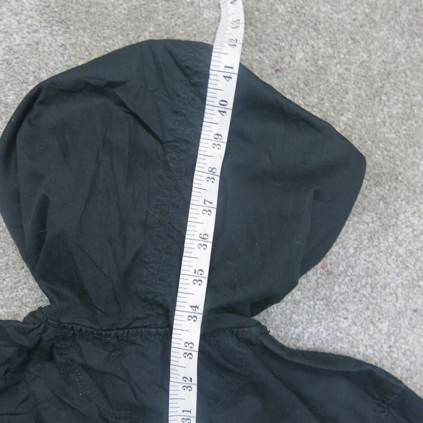 Converse One Star Womens Full Zip Up Hooded Jacket Long Sleeves Black Size XS