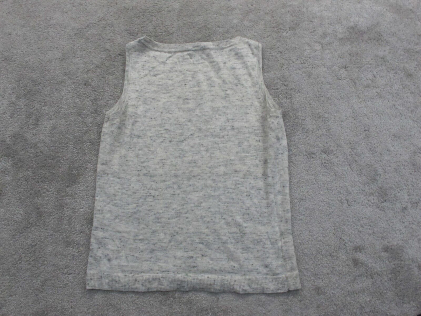 Ann Taylor Womens Knitted Pullover Sweater Sleeveless Crew Neck Gray Size Medium