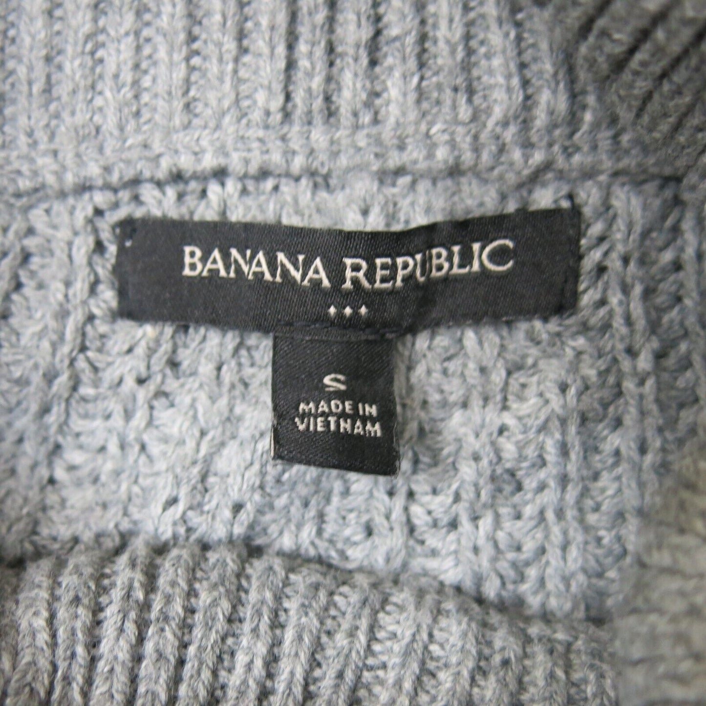 Banana Republic Womens Pullover Sweater Knitted Mock Neck Gray Size Small