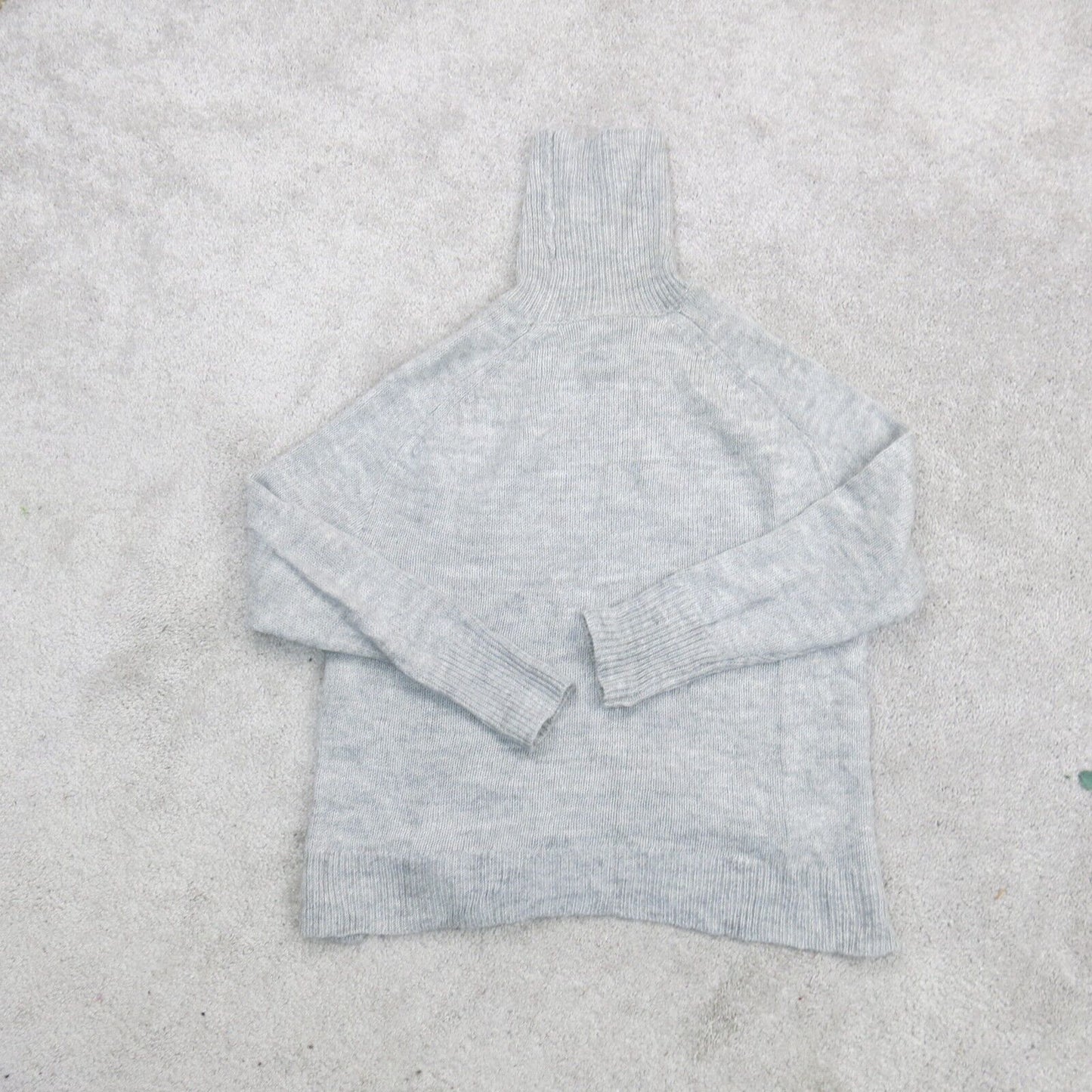 J. Crew Womens Pullover Sweater Turtleneck Side Slit Heather Gray Size Small