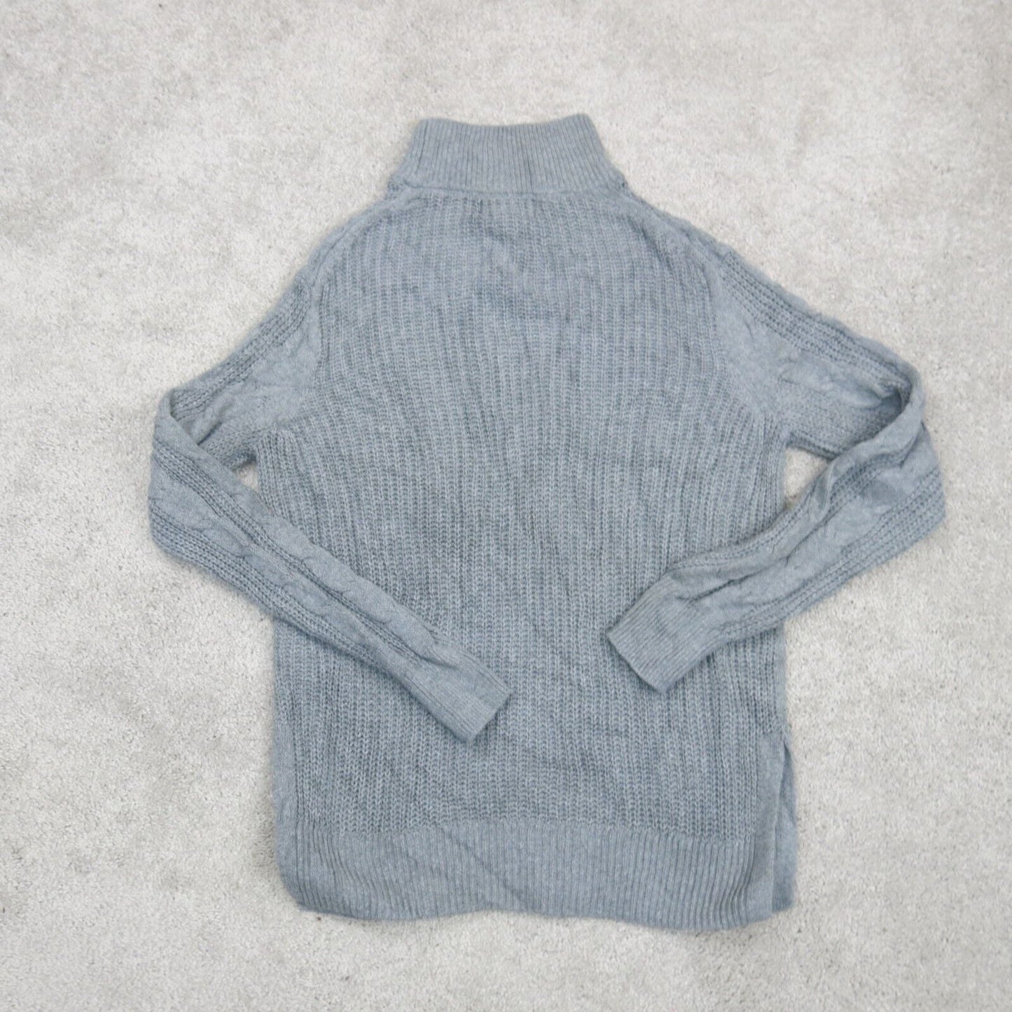 Banana Republic Womens Pullover Sweater Knitted Mock Neck Gray Size Small