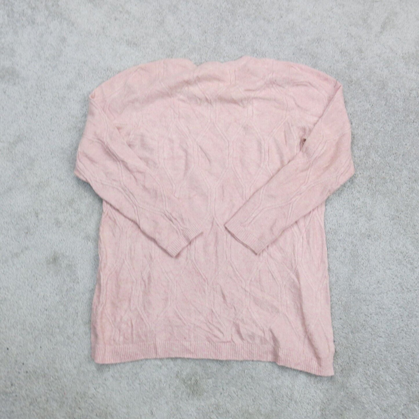 J. Jill Womens Pullover Sweater Crew Neck Long Sleeves Pink Peach Size Large