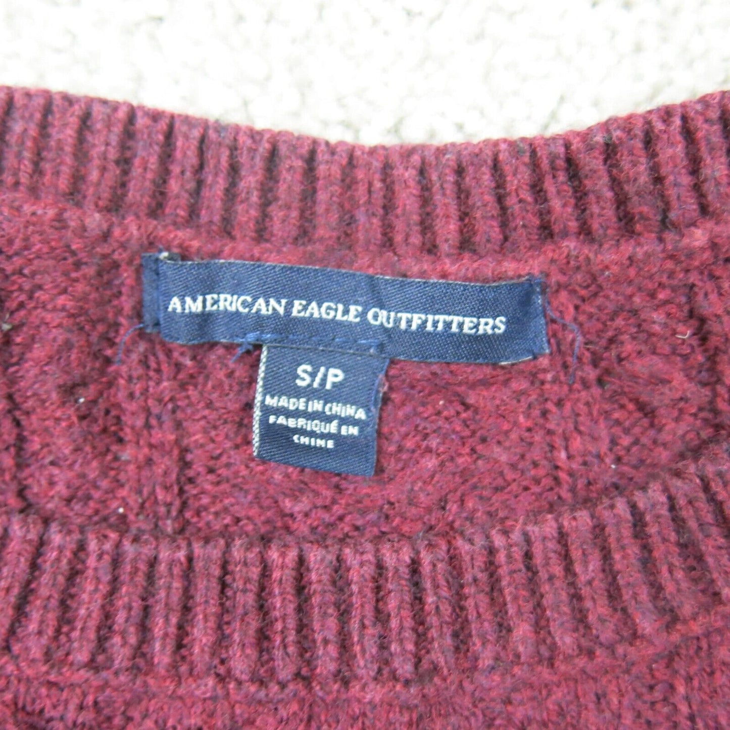 American Eagle Outfitters Womens Sweater Knitted Long Sleeve Red Size Small