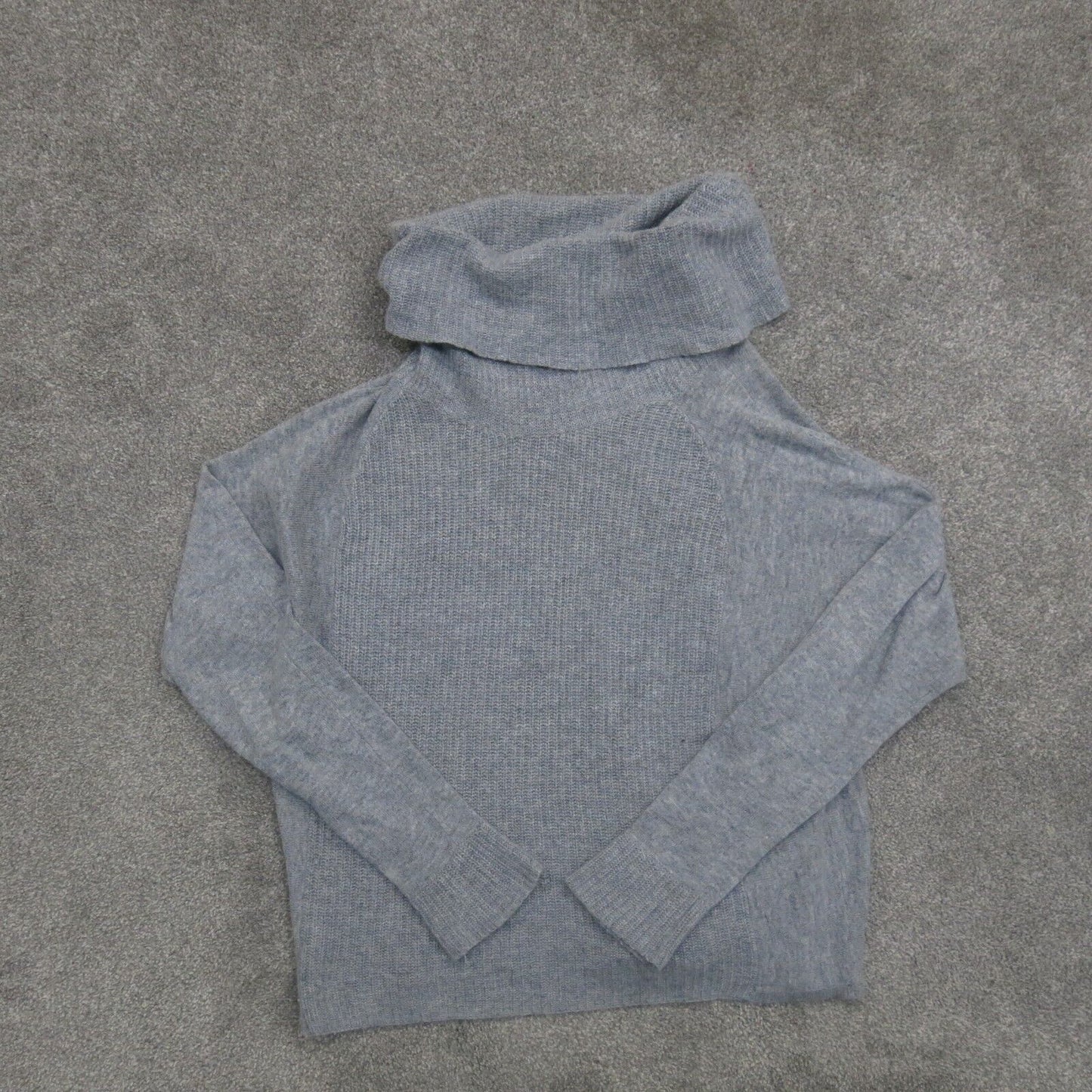 Forever 21 Womens Pullover Knitted Sweater Long Sleeves Turtle Neck Gray Size L
