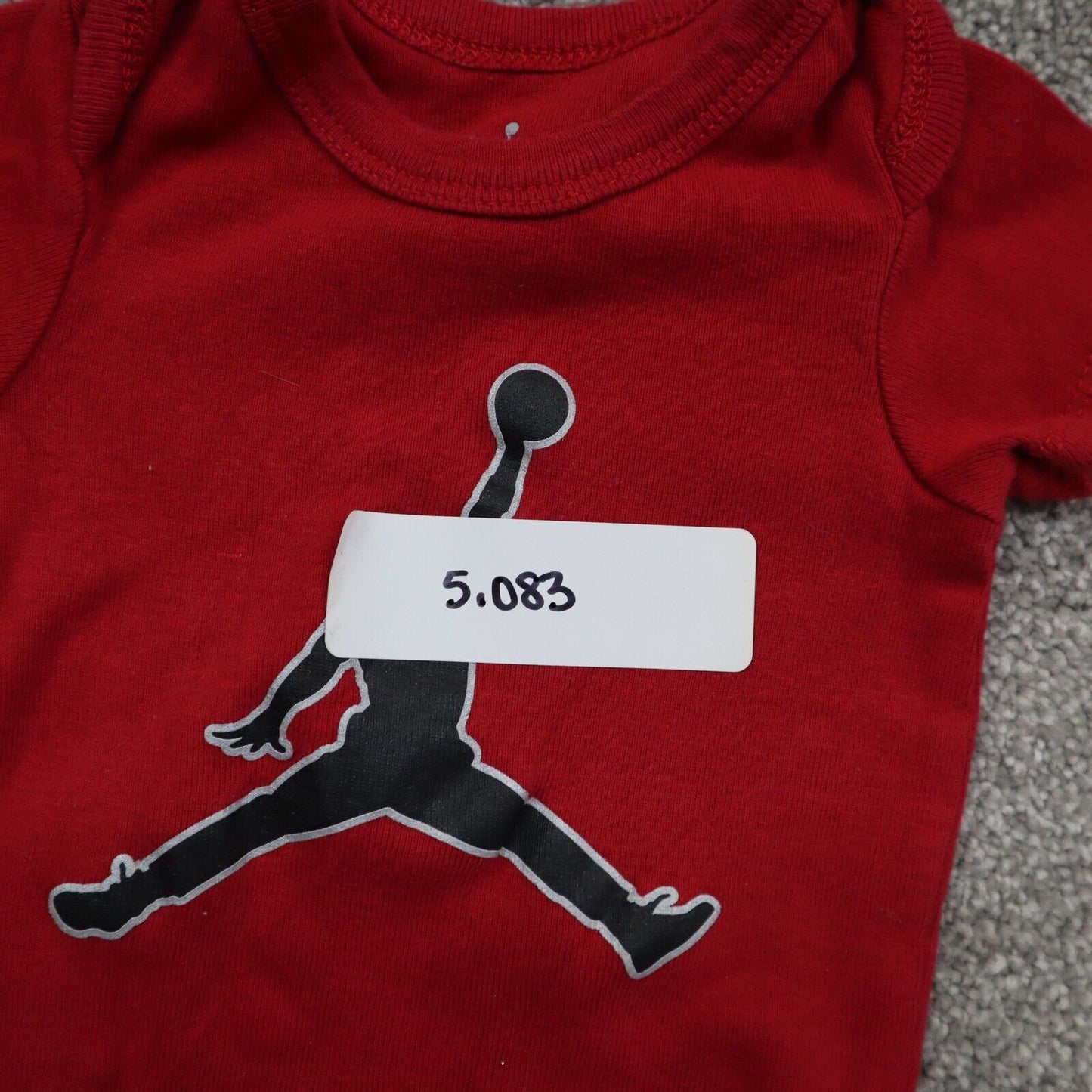 Nike Air Jordan Bodysuits Baby Boys Size (0-6M) Red Short Sleeve Solid Outfit