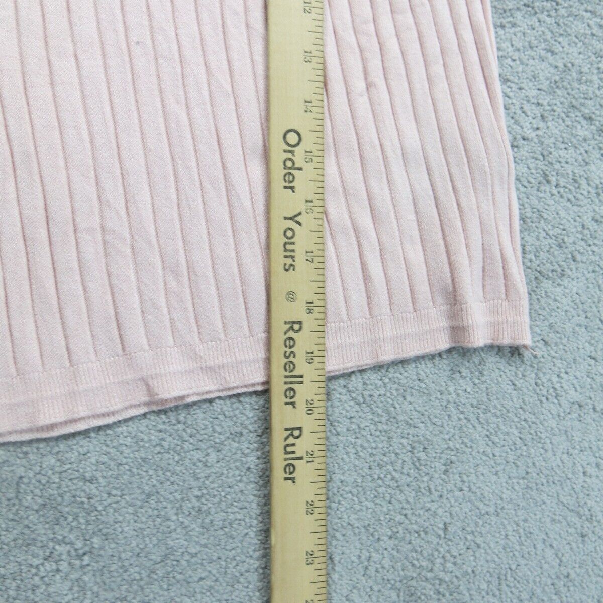H&M Womens Pullover Knitted Sweater Sleeveless Square Neck Light Pink Sz Medium