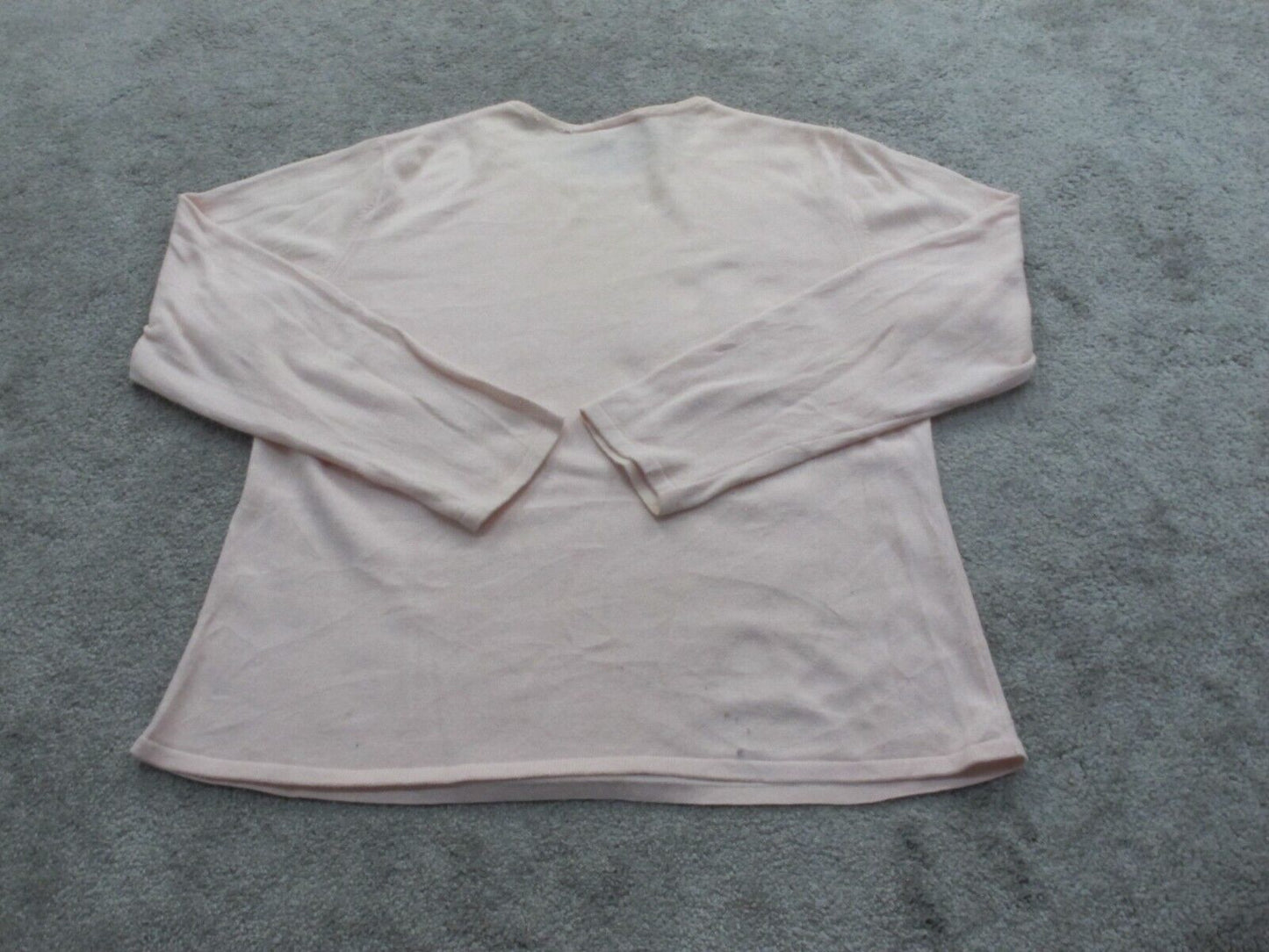 Talbots Womens Pullover Sweater Crew Neck Long Sleeves Light Pink Size Medium