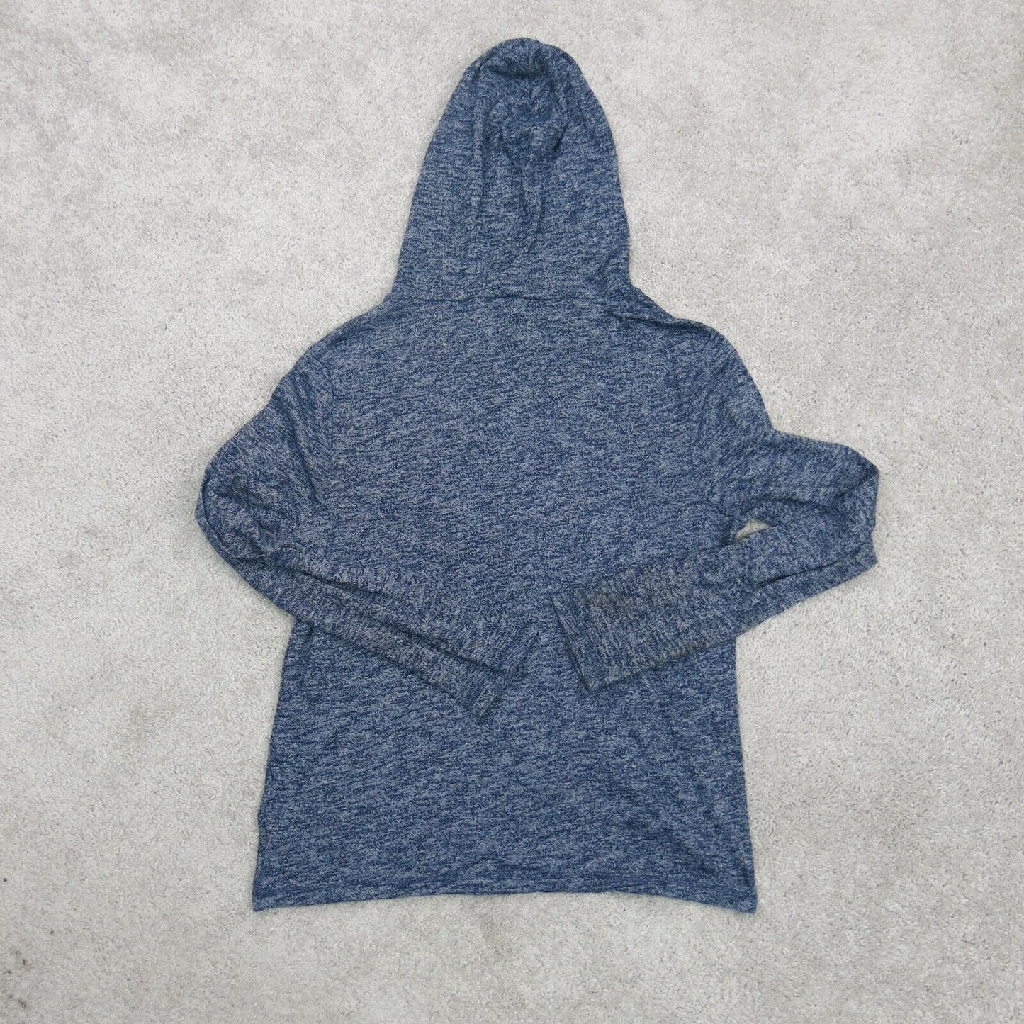 Hollister Women Hoodie Sweatshirt Long Sleeve Kangaroo Pockets Blue White Size S