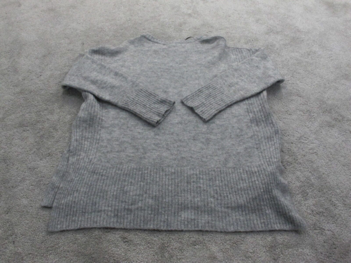 Divided H&M Womens Pullover Sweater Knitted Long Sleeves Crew Neck Gray Size L
