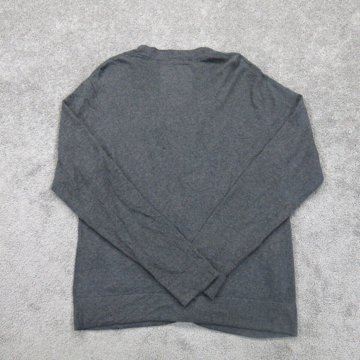 Aeropostale Women Cardigan Sweater Knitted Long Sleeves Dark Gray Size Medium