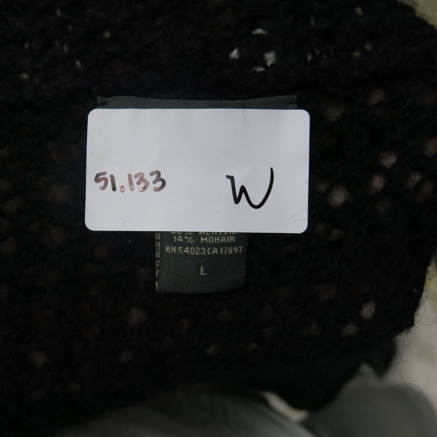 Banana Republic Womens Cardigan Sweater Open Front Long Sleeves Black Size Large