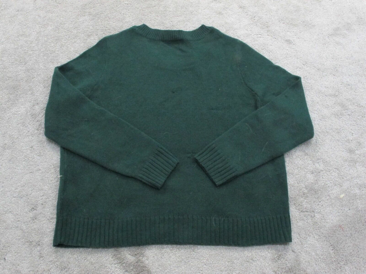 Divided H&M Womens Pullover Knitted Sweater Long Sleeves Crew Neck Green Size L