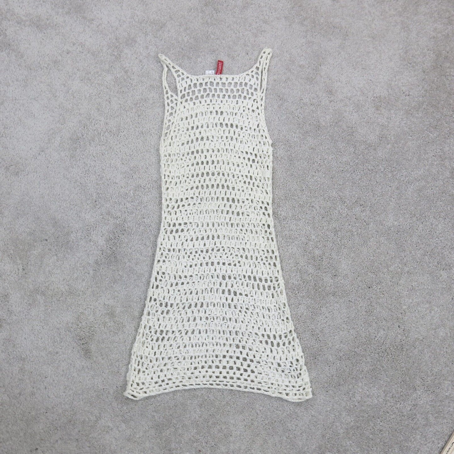 Divided By H&M Womens Sheath Dress Scoop Neck Sleeveless Eyelet White Size 2