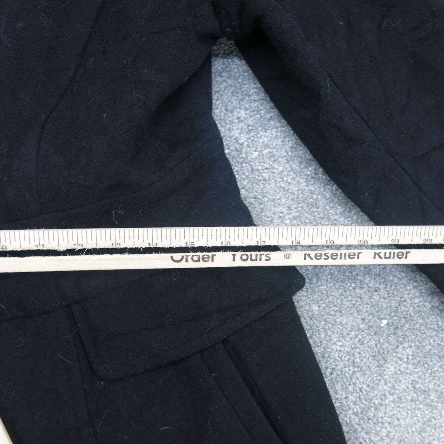 DKNY Womens Trench Coat Long Sleeves Front Button Pockets Black Size 8