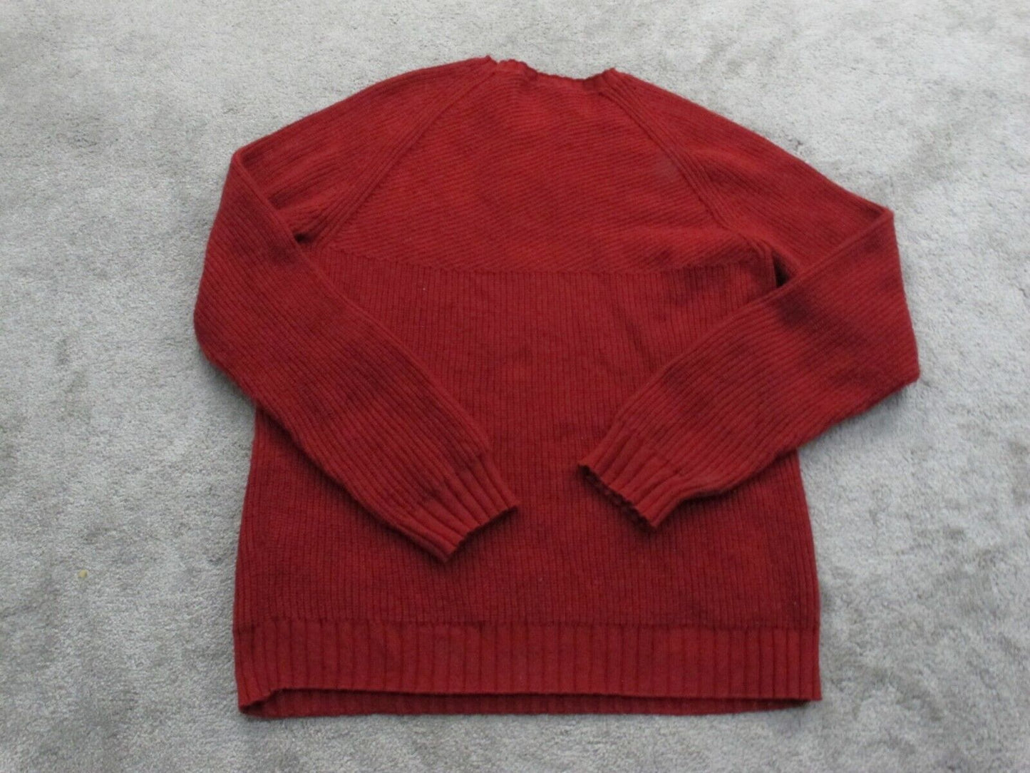 Lucky Brand Women Pullover Knitted Sweater Long Sleeve Crew Neck Red Size Medium