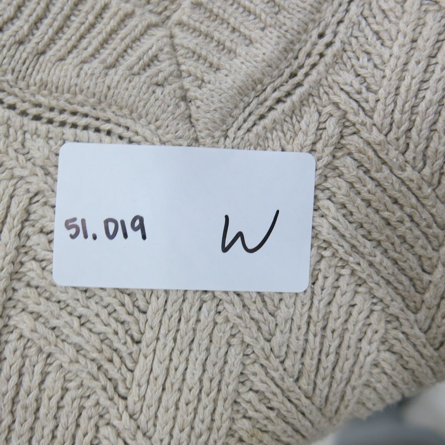 ST Johns Bay Womens Sweater Knitted 100%Cotton Pullover V Neck Beige Size Large