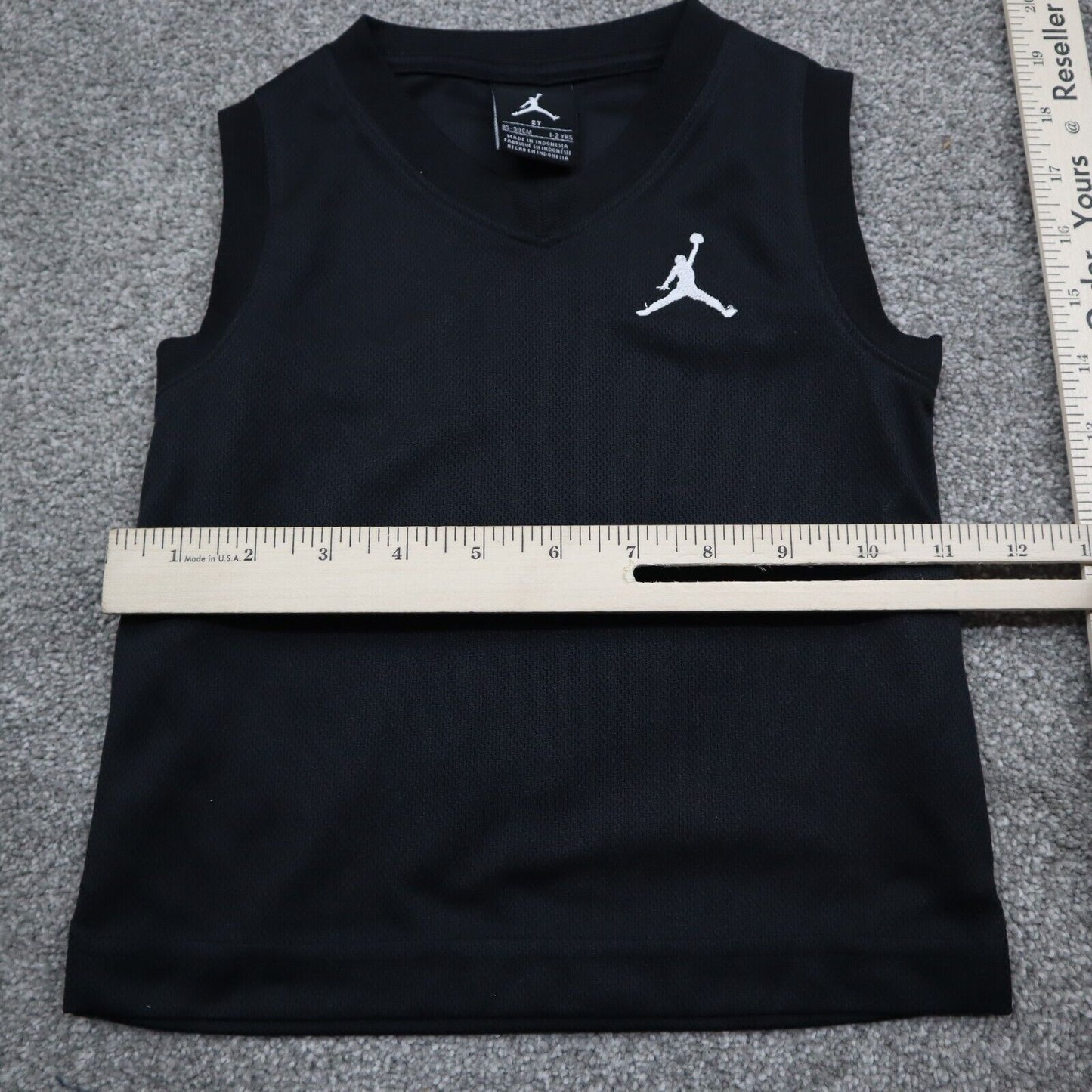 Air Jordan Girls Tank Top Basketball Stretch Sleeveless #23 Logo Black Size 2T