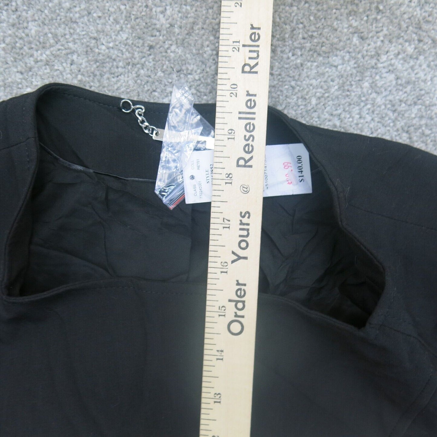 White House Black Market Womens Blazer Coat Long Sleeves Pockets Black Size 12