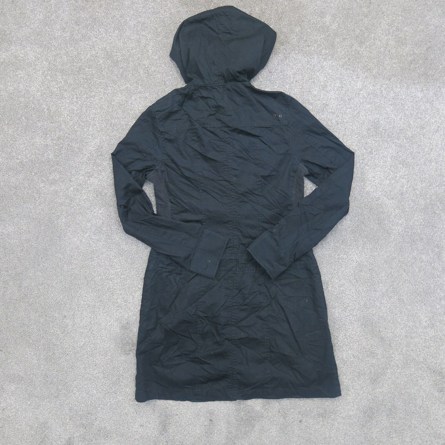 Converse One Star Womens Full Zip Up Hooded Jacket Long Sleeves Black Size XS