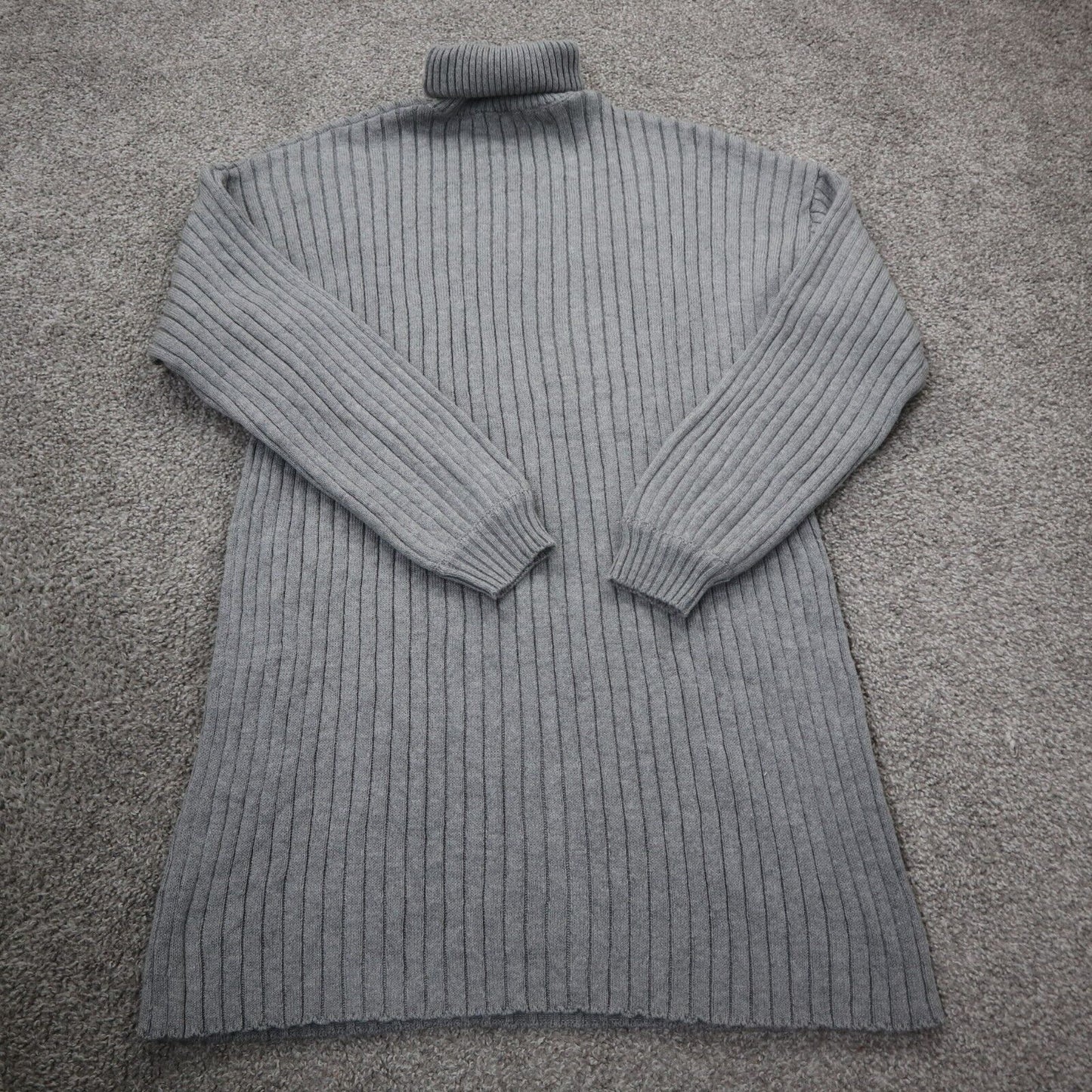 FOREVER 21 Womens Pullover Sweater Knitted Long Sleeves Turtleneck Gray Size M