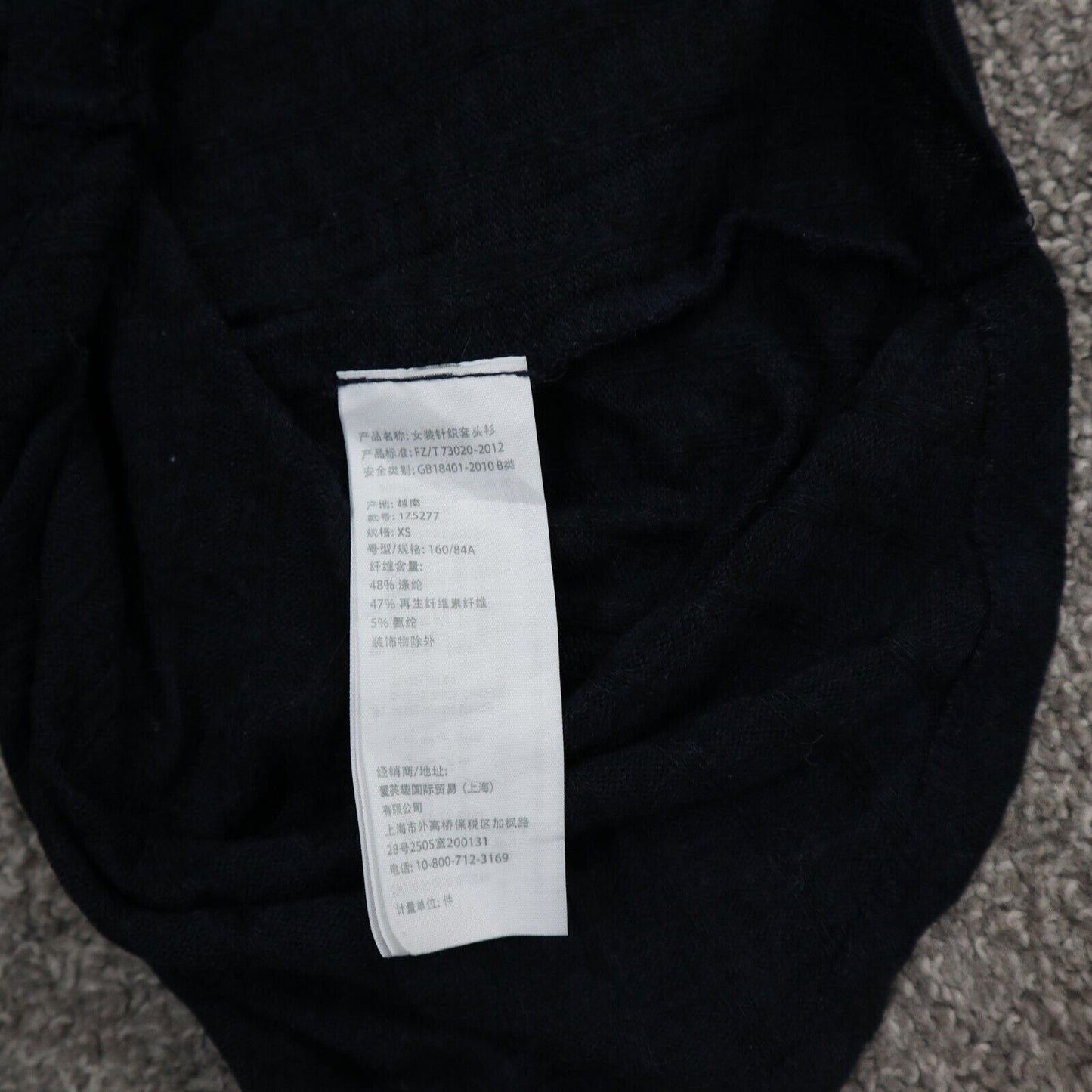 Abercrombie & Fitch Women Pullover Sweater Knitted Long Sleeves Black SZ X Small