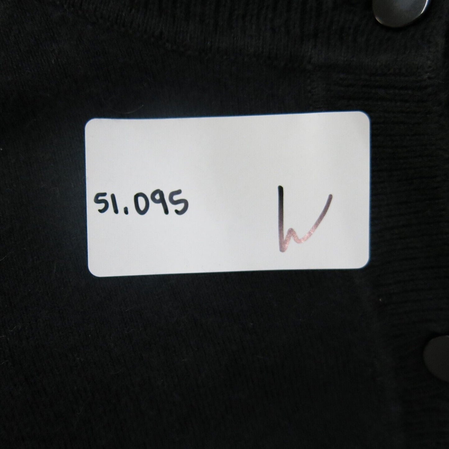 Talbots Womens Cardigan Sweater Pima Cotton 3/4 Sleeves Black Size Medium P