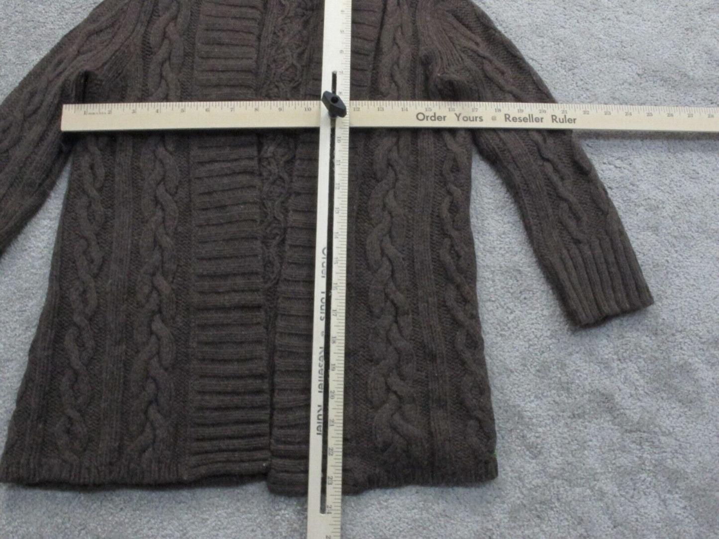 Banana Republic Womens Cardigan Sweater 3/4 Sleeves Open Front Brown Size XS