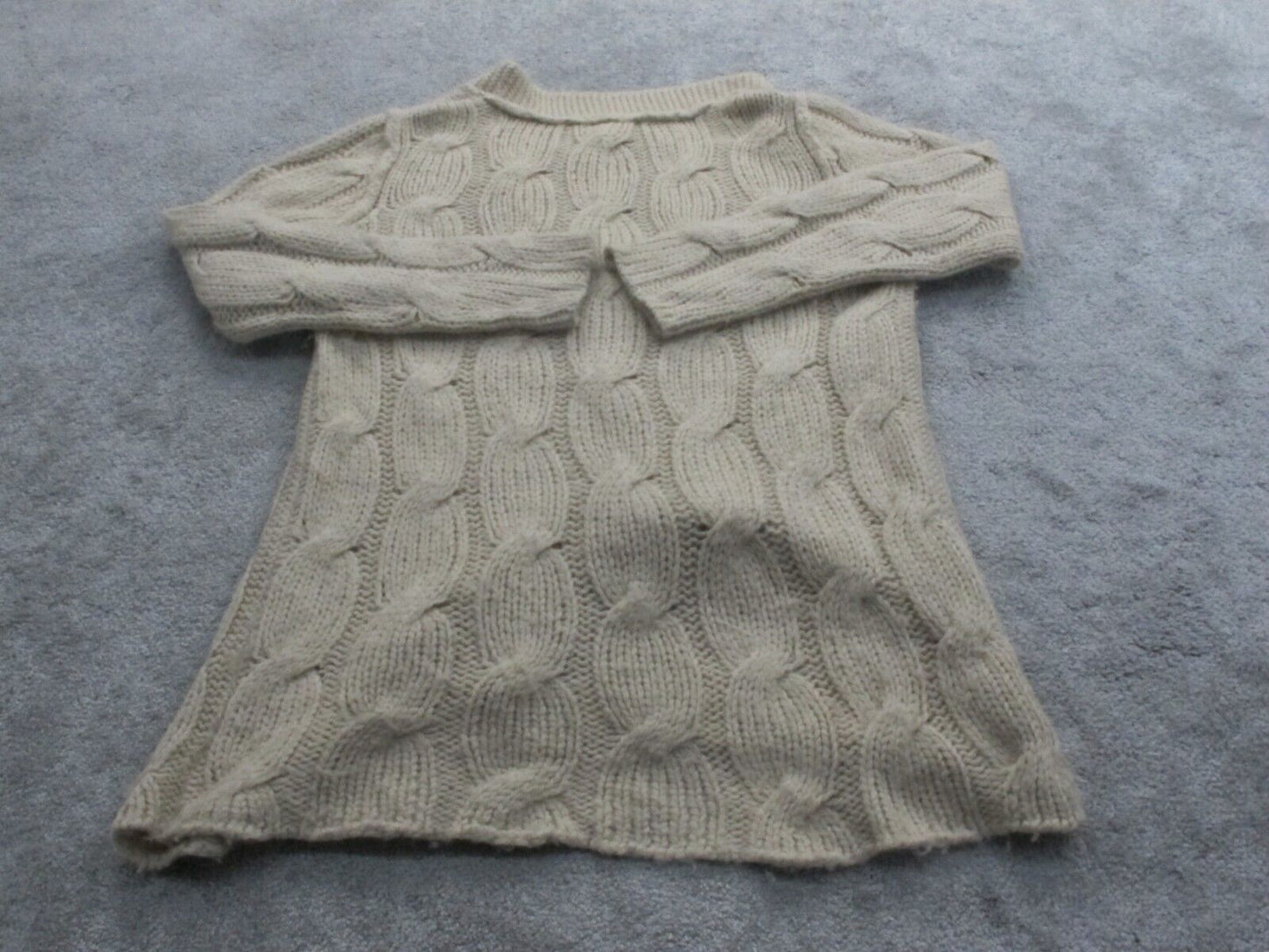 Banana Republic Womens Cardigan Knitted Sweater Front Button Beige Size Medium