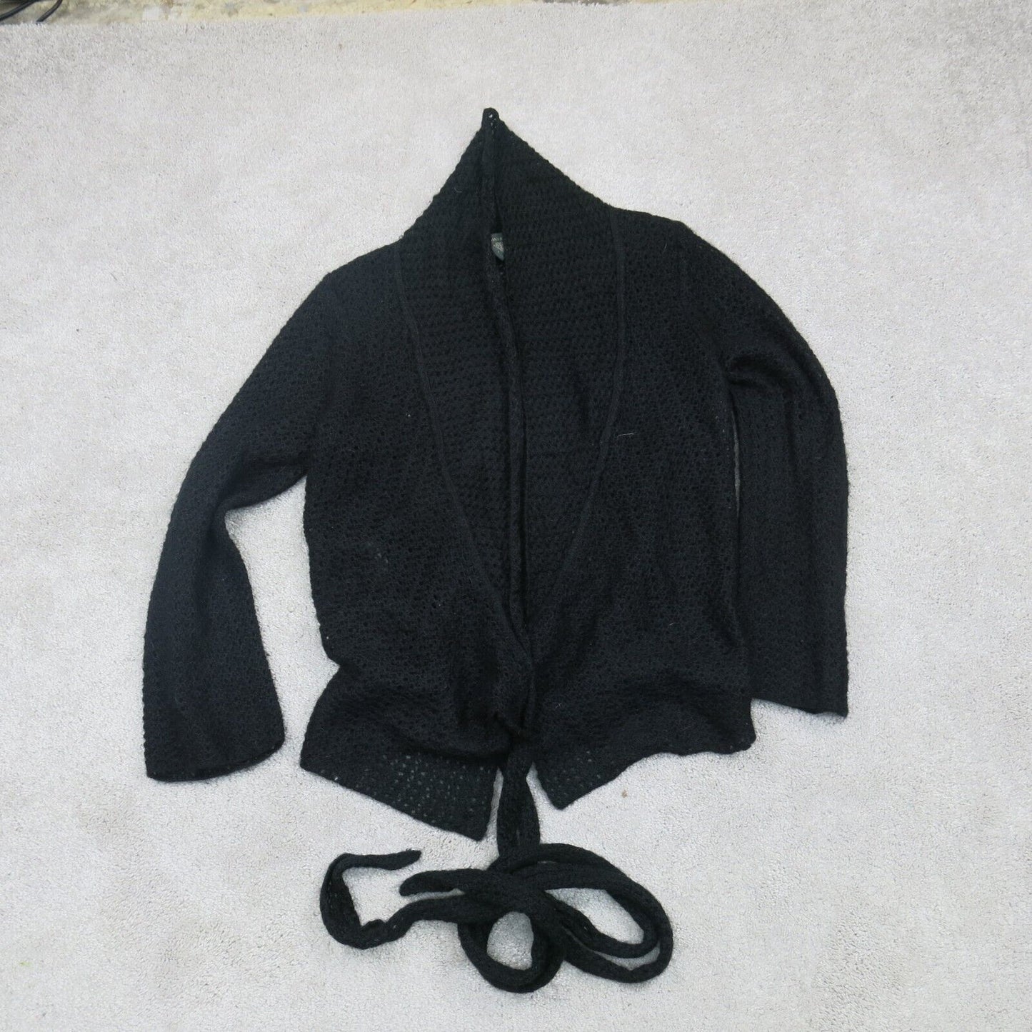 Banana Republic Womens Cardigan Sweater Open Front Long Sleeves Black Size Large
