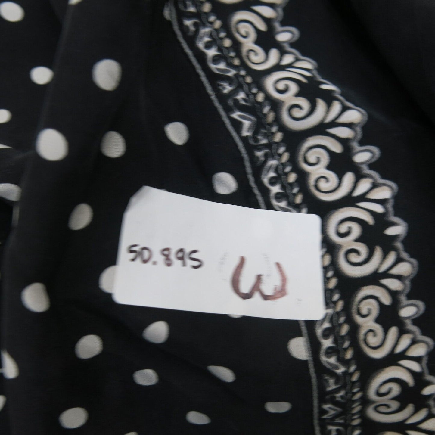 White House Black Market Womens Blazer Jacket Polka Dot Long Sleeves Black SZ 8