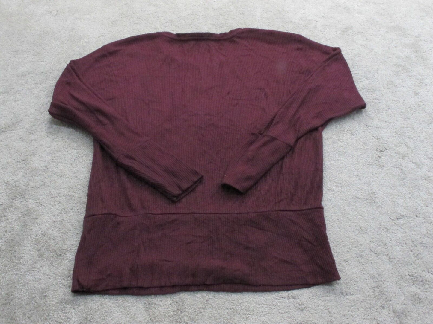 Express Womens Pullover Sweater Knitted Long Sleeve Crew Neck Maroon Size Medium