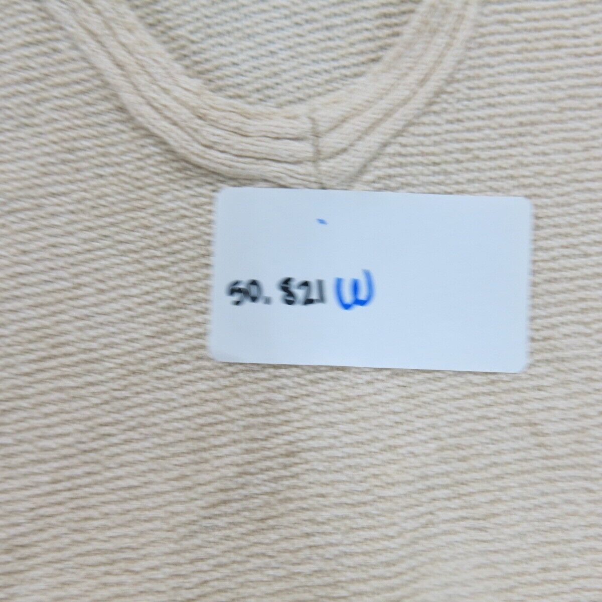 Womens Sweater Mini Dress Cross Over Neck Long Sleeve Off White Size Medium