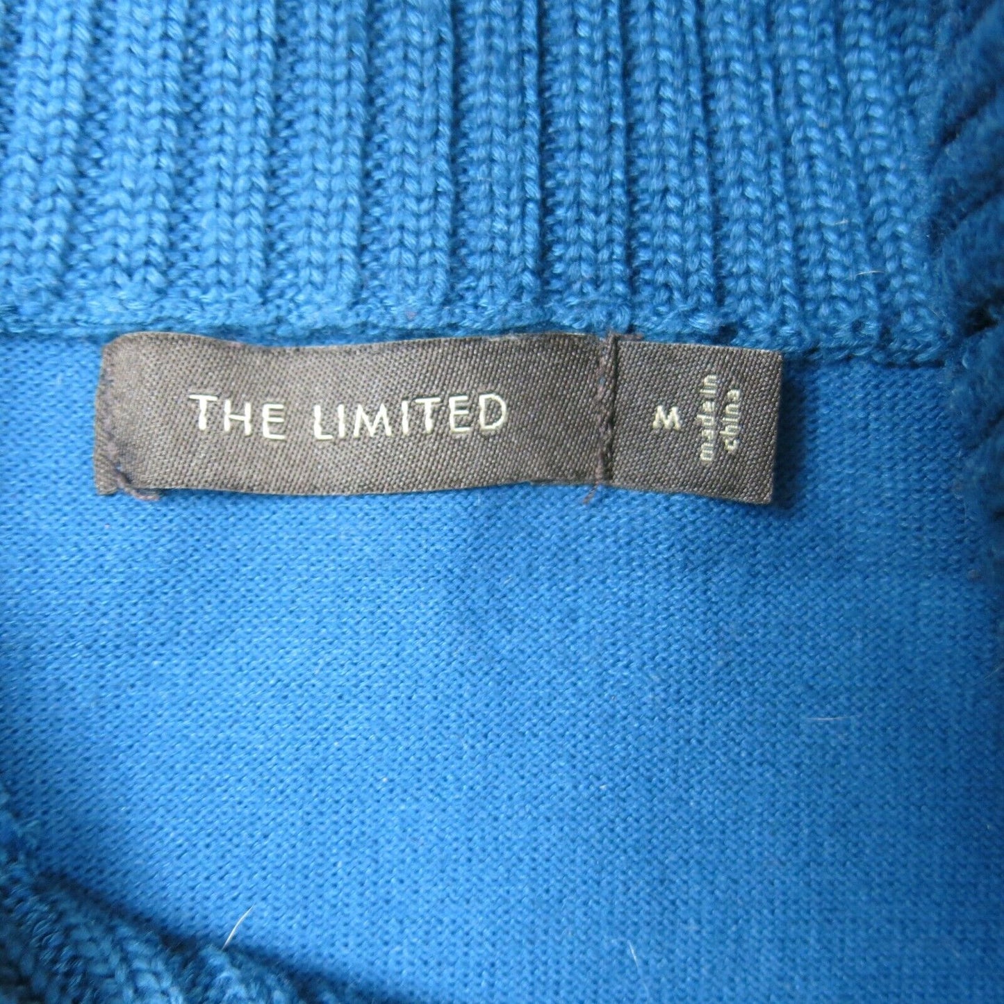 The Limited Womens Sweater Knitted Pullover Long Sleeves Turtle Neck Navy Blue M