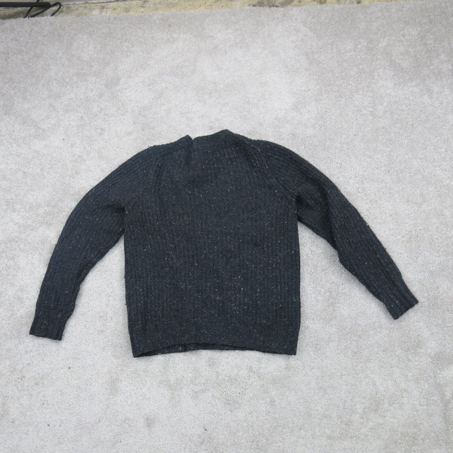 Express Womens Pullover Sweater Knitted Round Neck Long Sleeve Black Size Medium