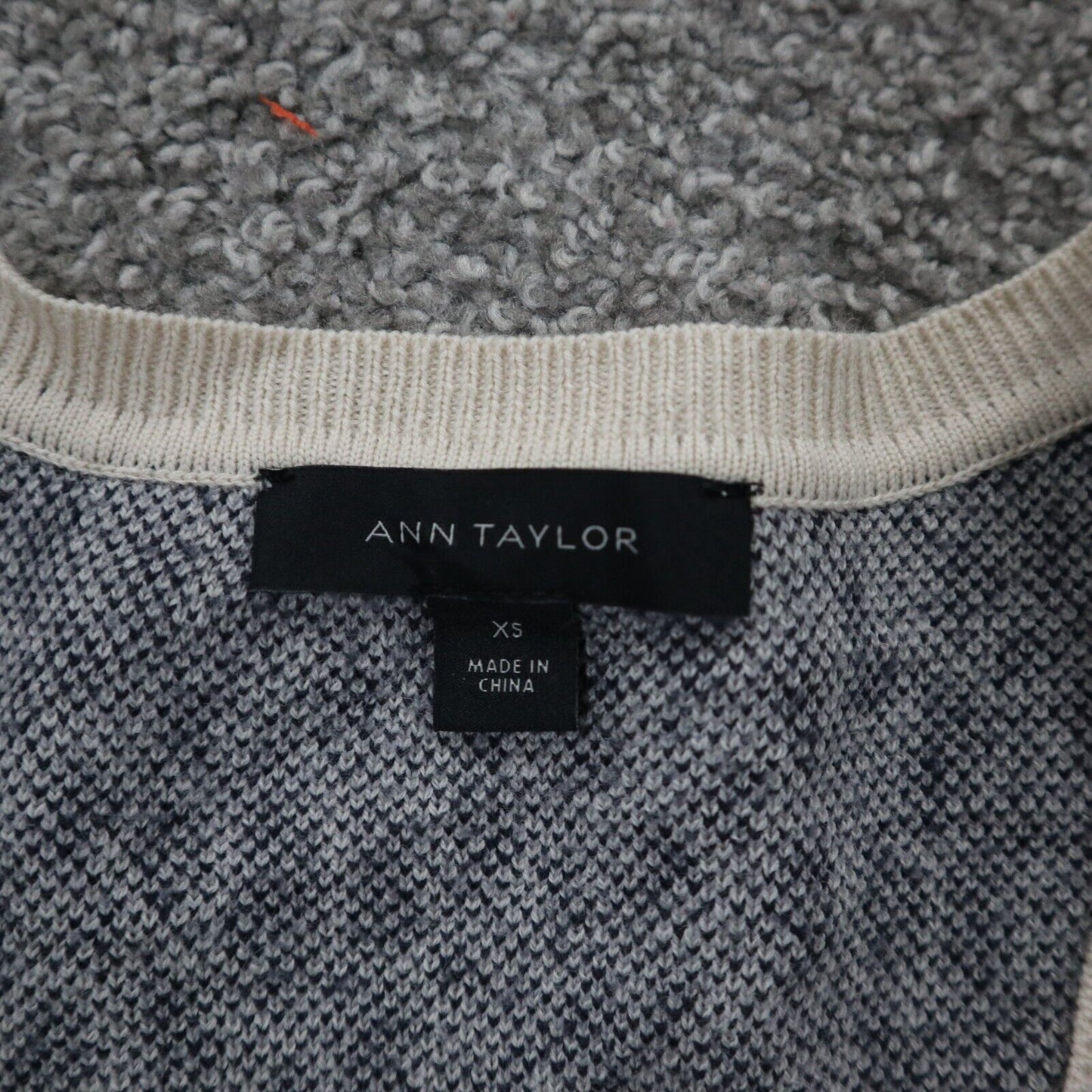 Ann Taylor Women Sweater Dress Scoop Neck Leopard Print Black White Size X Small