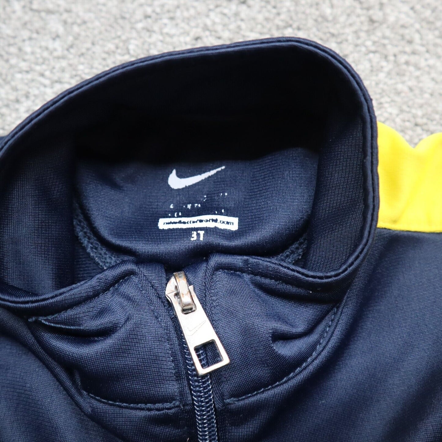 Nike Jacket Girl Size 3T Navy Blue Long Sleeve Full Zip Athletic Sports Logo
