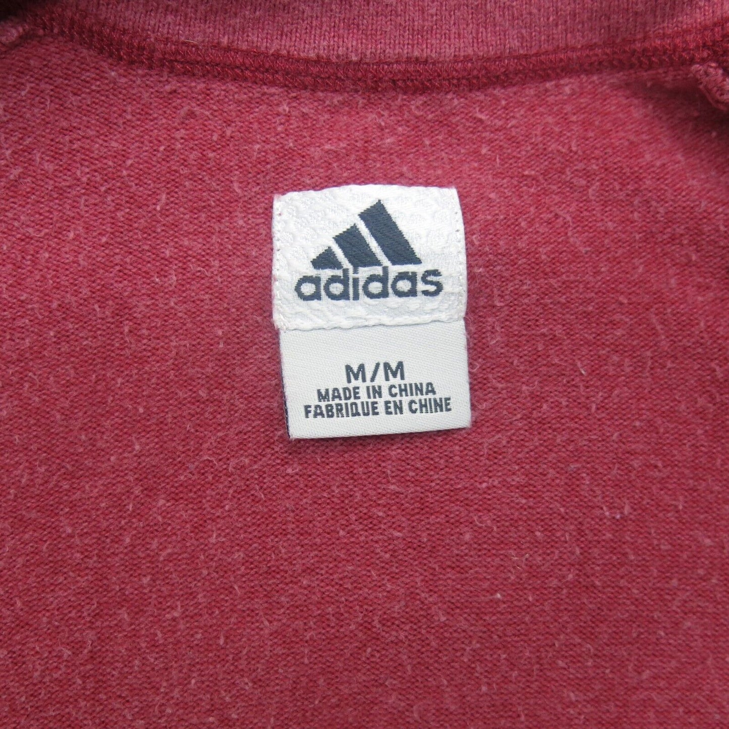 Adidas Womens Full Zip Up Sweater Long Sleeves 3 Striped Pink Size Medium