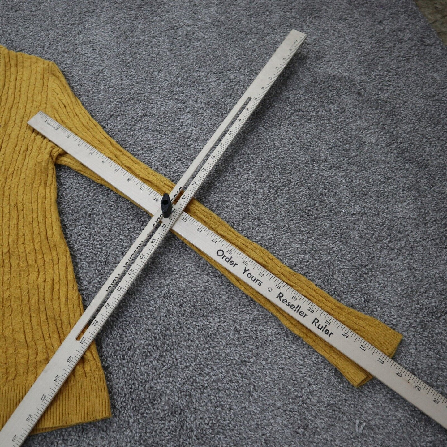 Tommy Hilfiger Womens Pullover Sweater Deep V Neck 100%Cotton Mustard Size Large
