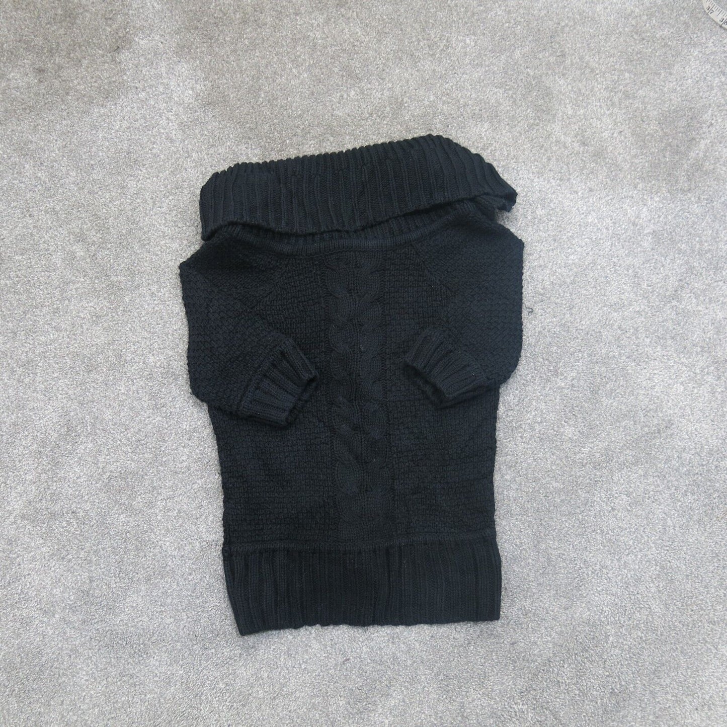 Express Womens Cardigan Sweater Half Sleeves Knitted Black Size X Small