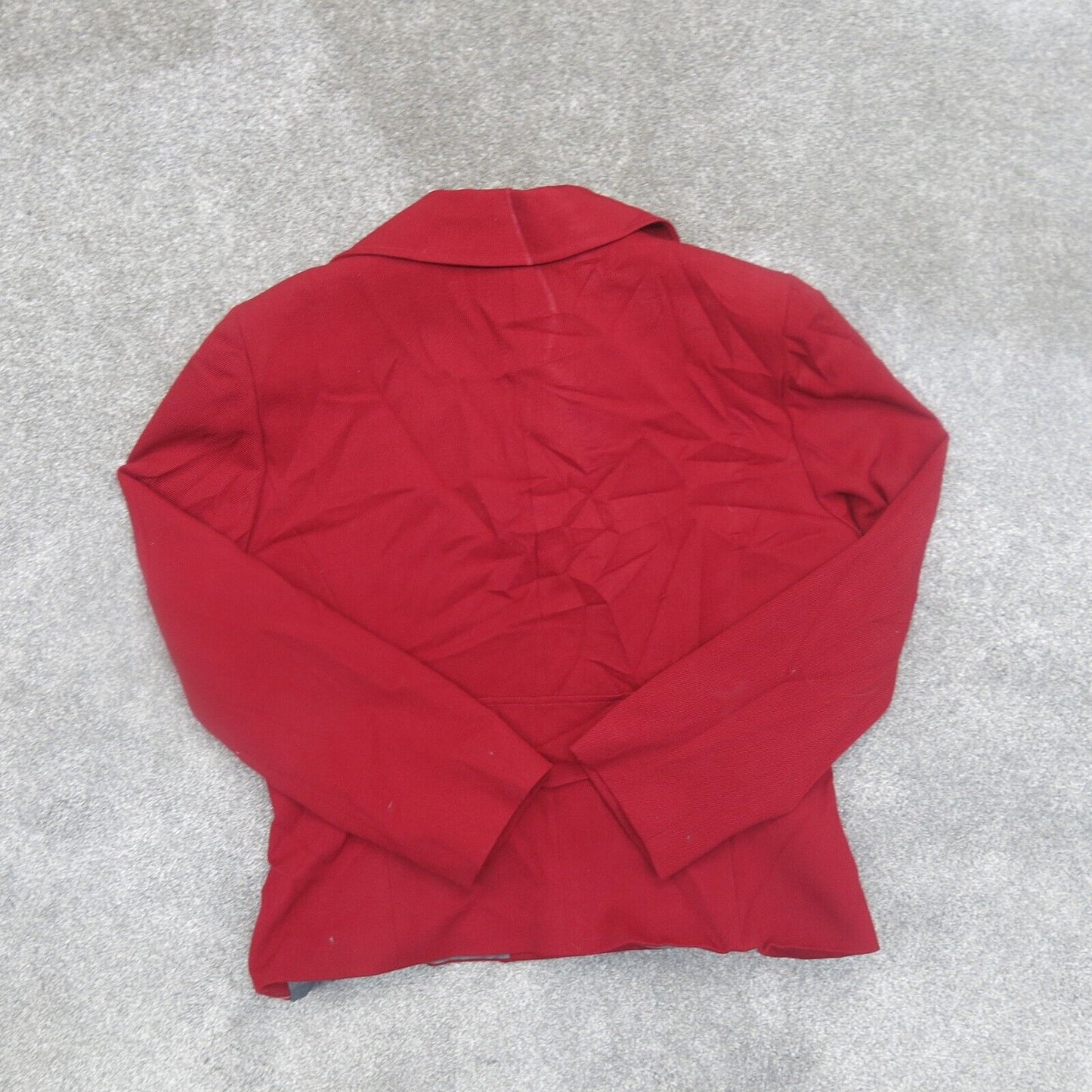 Tahari Womens Pea Coat Double Breasted Long Sleeves Front Button Red Size 14