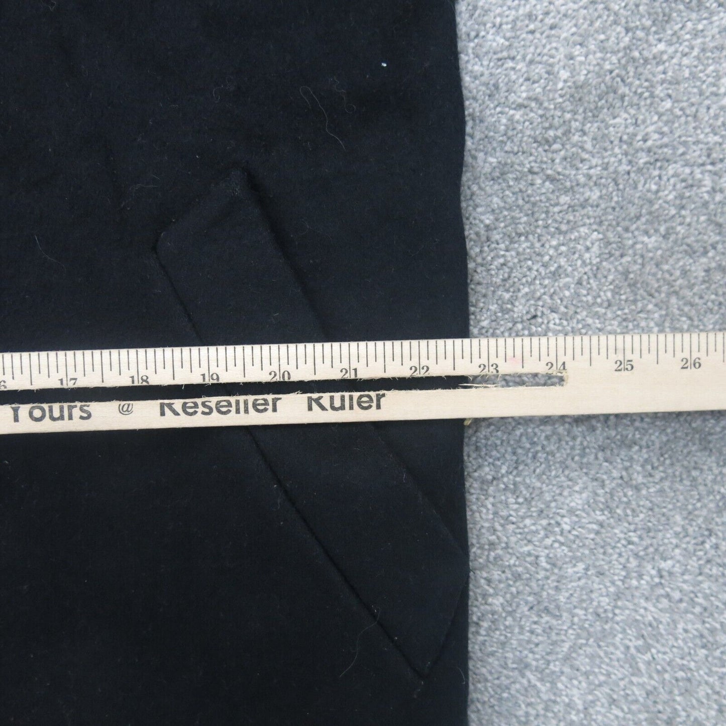 Pendleton Womens Overcoat Long Sleeves Front Button Pockets Black Size 16