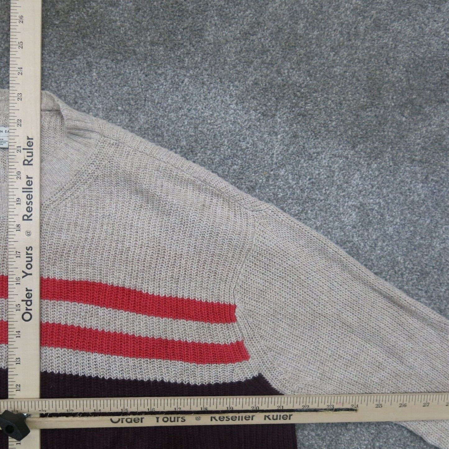 American Eagle Womens Pullover Knitted Sweater Long Sleeves Ivory Size Small