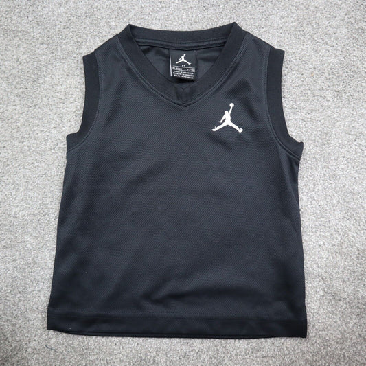 Air Jordan Girls Tank Top Basketball Stretch Sleeveless #23 Logo Black Size 2T