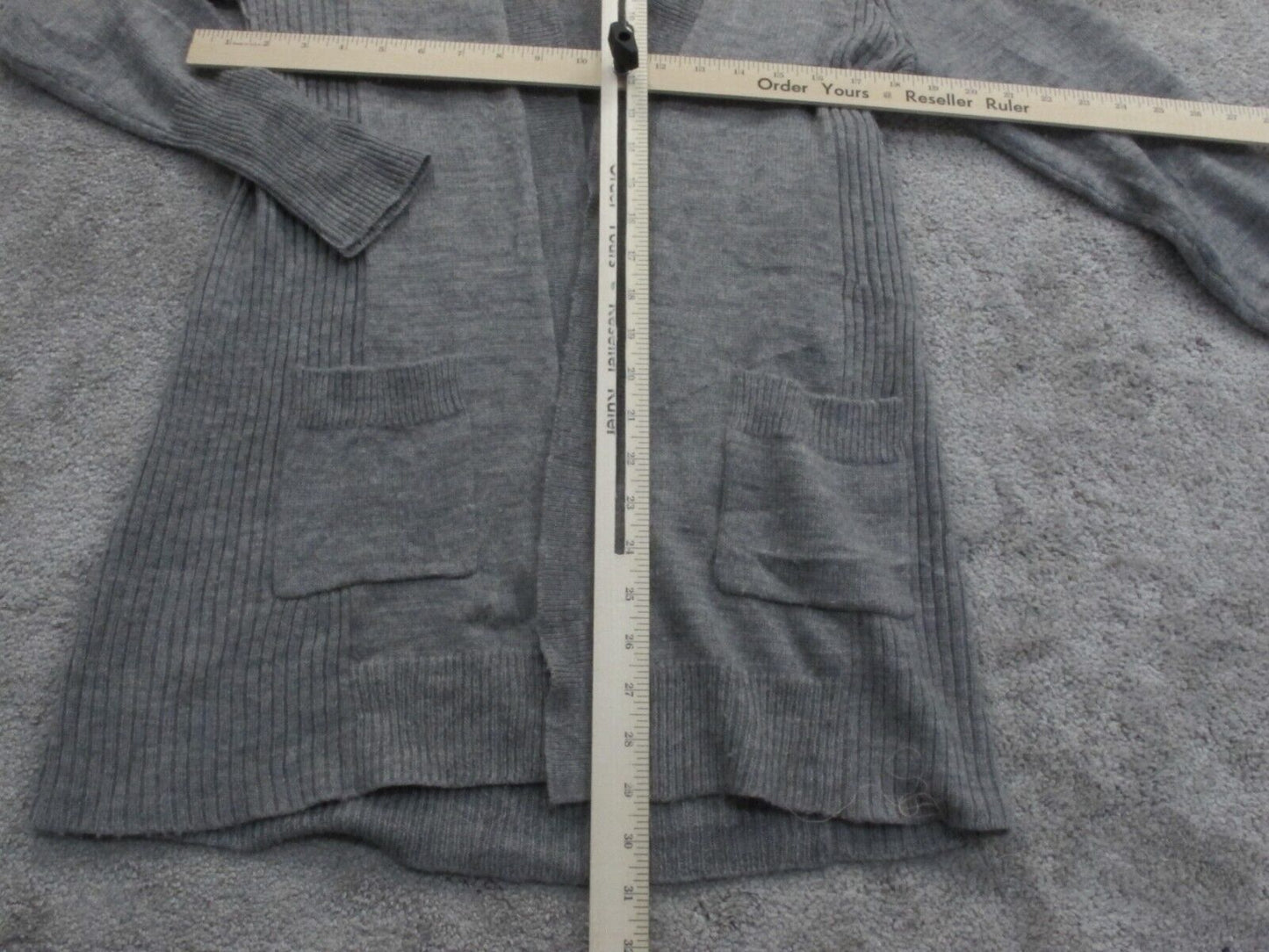 J. Crew Womens Cardigan Knitted Sweater Open Front Long Sleeves Gray Size Medium