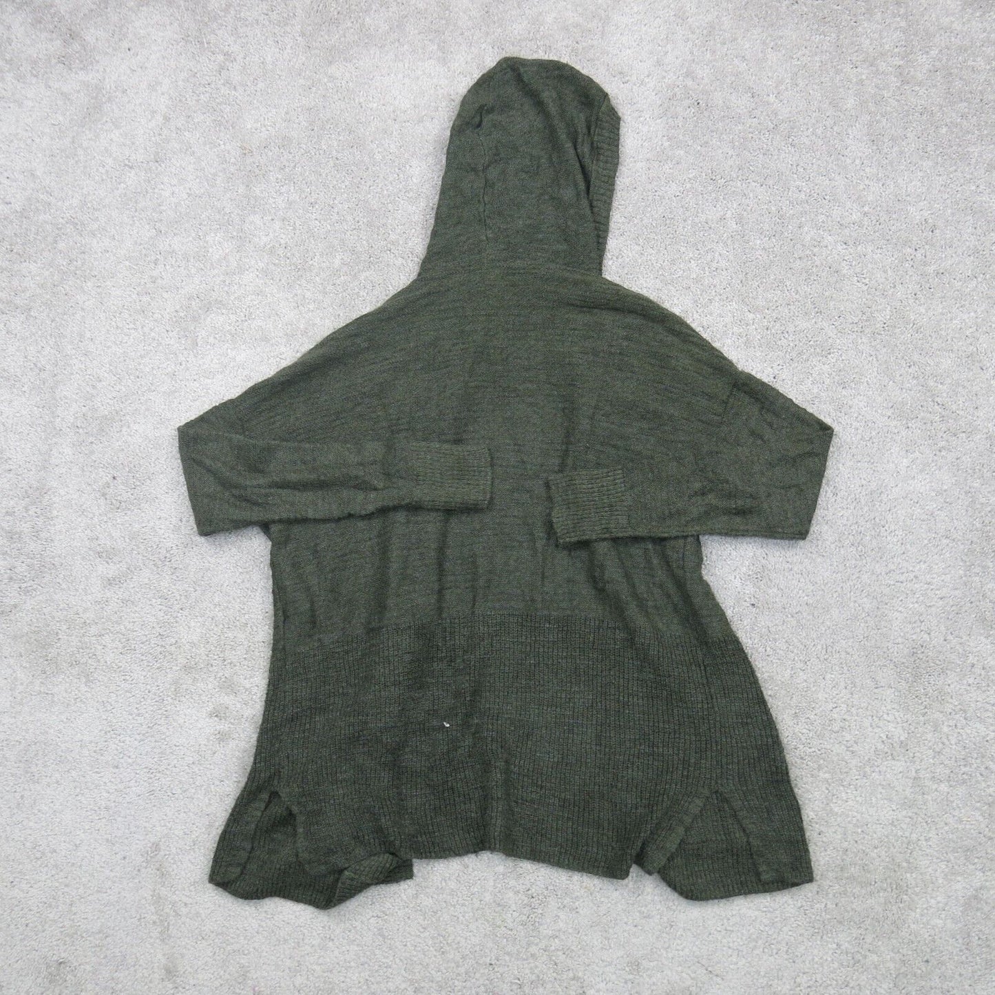 American Eagle Outfitters Womens Sweater Cardigan Hooded Open Front Green Size M