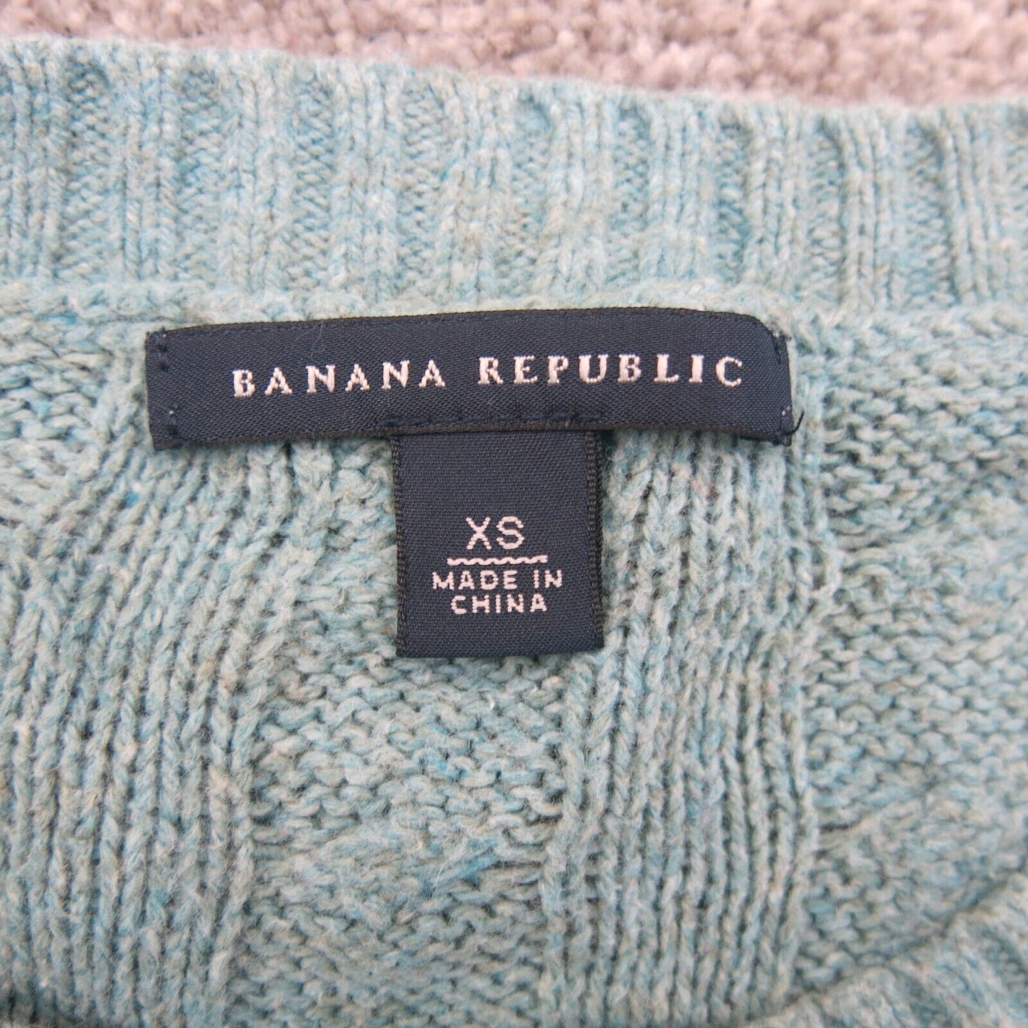 Banana Republic Womens Pullover Sweater Knitted Half Sleeves Light Blue Size XS