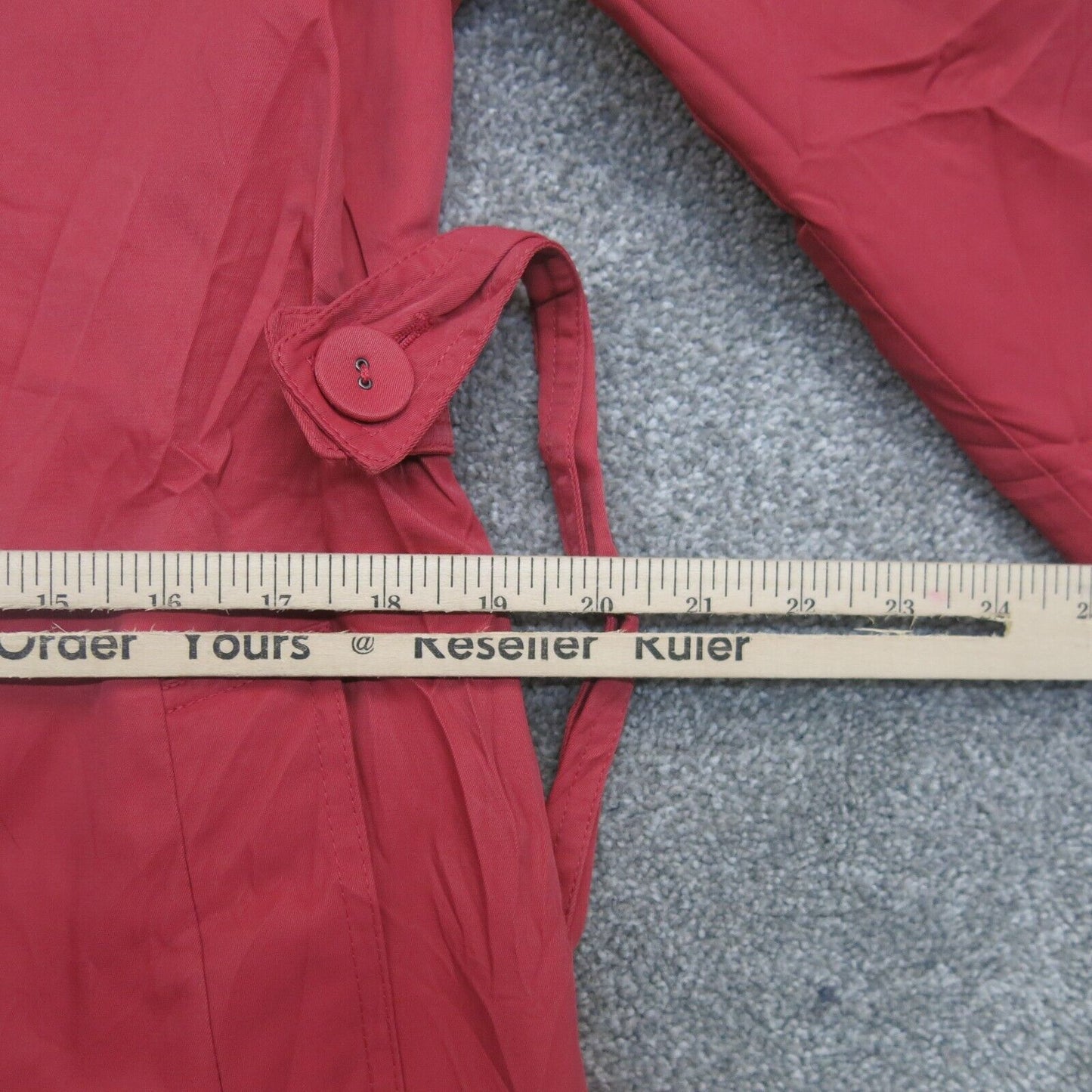 J. Jill Womens Trench Coat Long Sleeves Pockets Tie Waist Cotton Pink Size Small