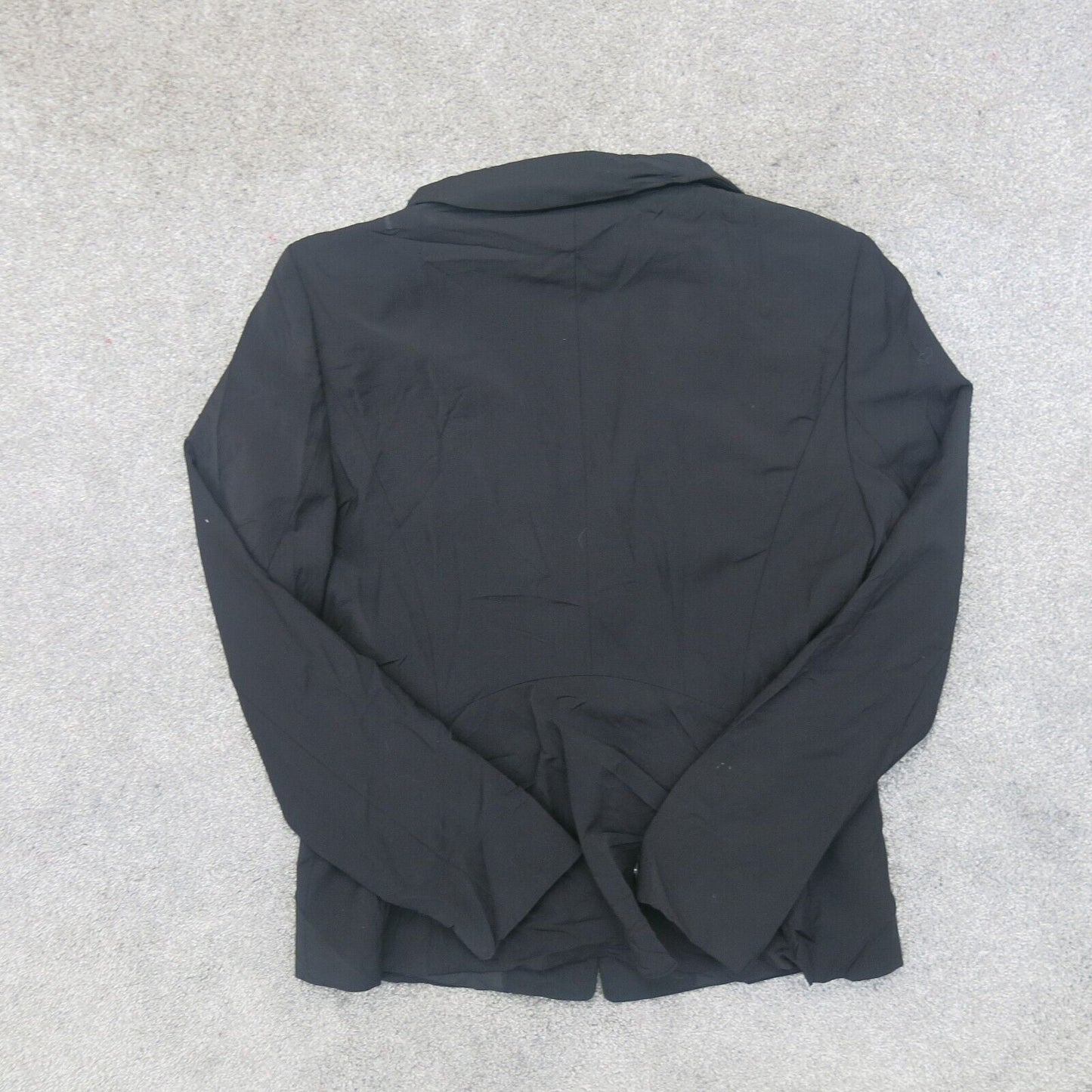 Ann Taylor Mens Blazer Coat Single Breasted Long Sleeves Pockets Black Size 8