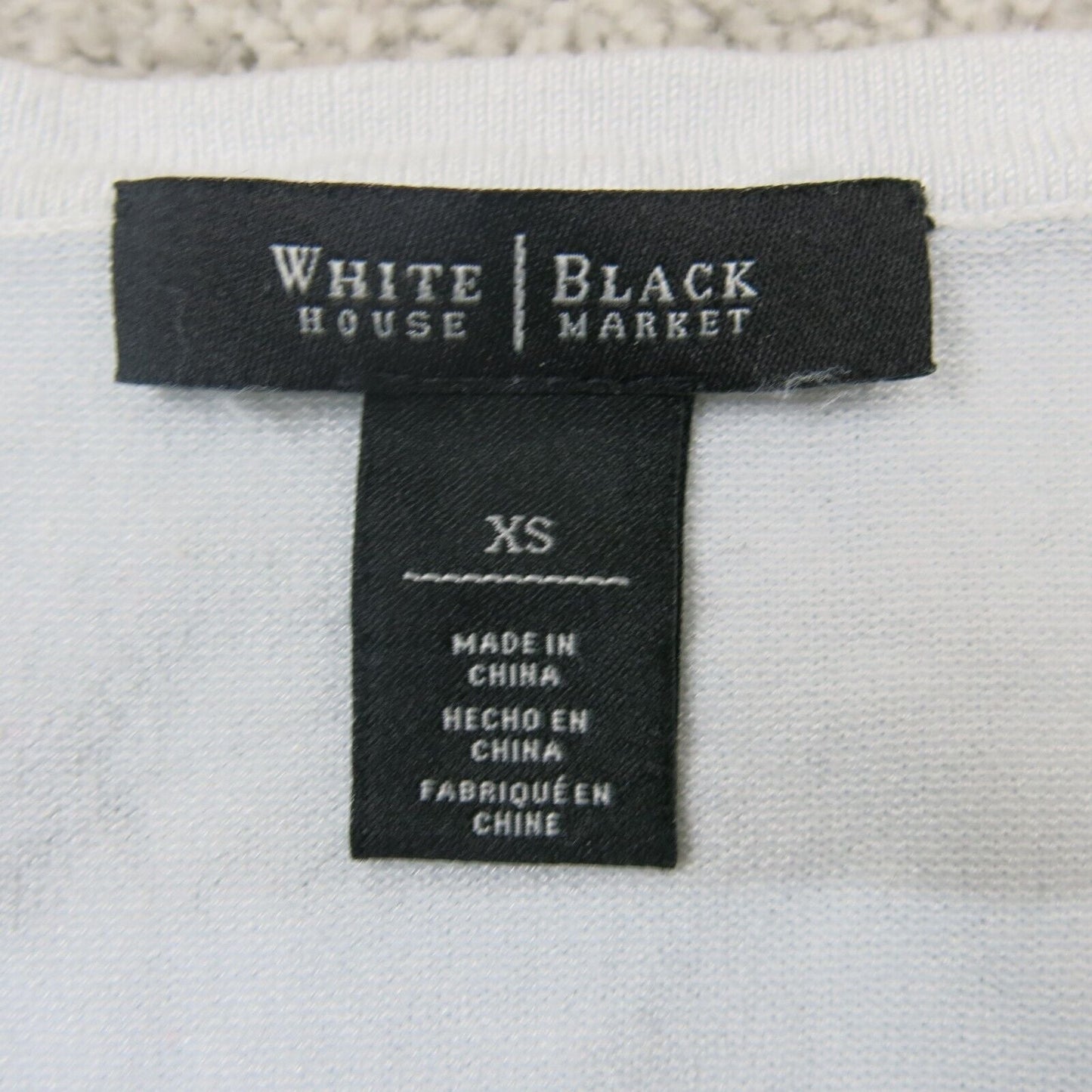 White House Black Market Womens Sweater Striped Polka Dot Black White Size XS
