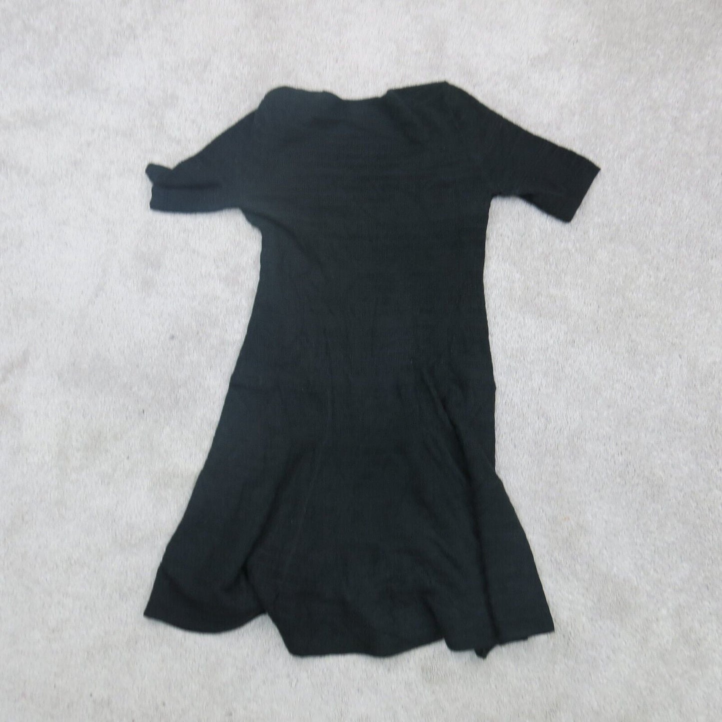 Mossimo Womens Sweater Dress Scoop Neck Short Sleeves Solid Black Size Medium
